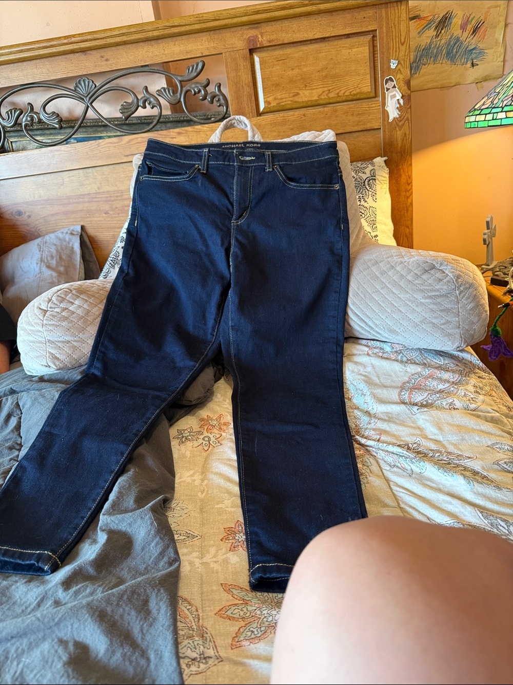 Michael Kors Women’s Straight Leg Dark Blue Denim Jeans